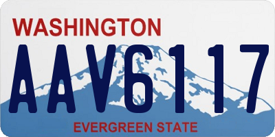 WA license plate AAV6117