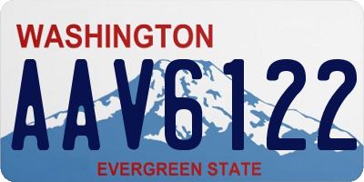 WA license plate AAV6122