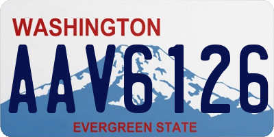 WA license plate AAV6126