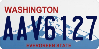 WA license plate AAV6127