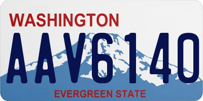 WA license plate AAV6140