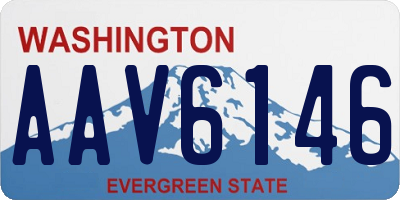 WA license plate AAV6146