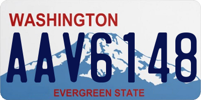WA license plate AAV6148
