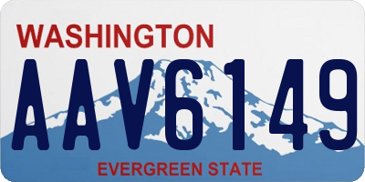 WA license plate AAV6149