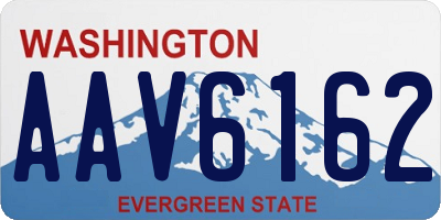 WA license plate AAV6162