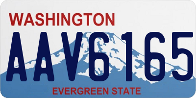 WA license plate AAV6165