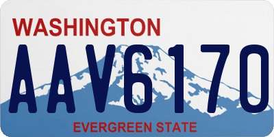 WA license plate AAV6170
