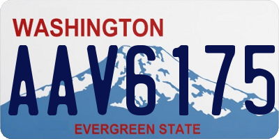 WA license plate AAV6175