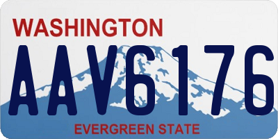 WA license plate AAV6176