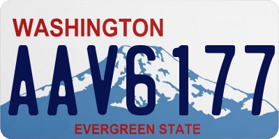 WA license plate AAV6177