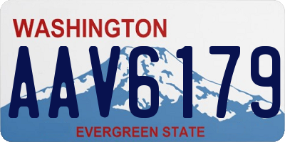 WA license plate AAV6179