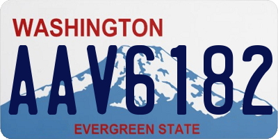 WA license plate AAV6182