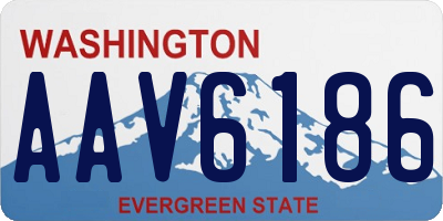 WA license plate AAV6186