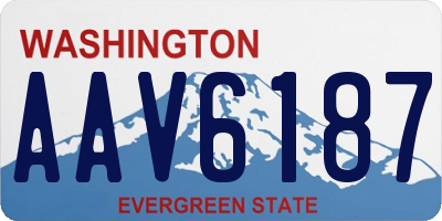 WA license plate AAV6187