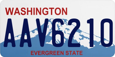 WA license plate AAV6210