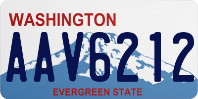 WA license plate AAV6212
