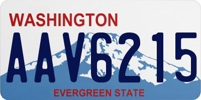 WA license plate AAV6215