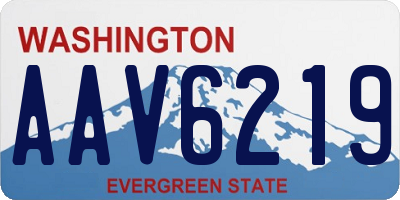 WA license plate AAV6219