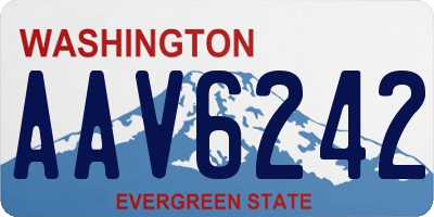 WA license plate AAV6242