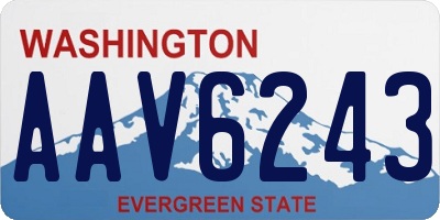 WA license plate AAV6243