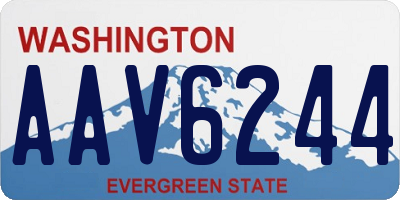 WA license plate AAV6244