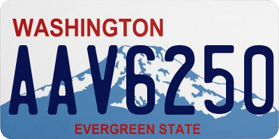 WA license plate AAV6250