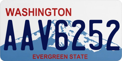 WA license plate AAV6252