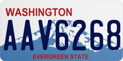 WA license plate AAV6268