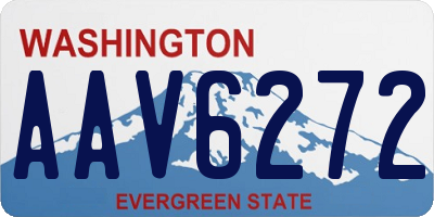 WA license plate AAV6272