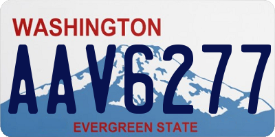 WA license plate AAV6277