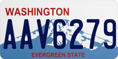 WA license plate AAV6279