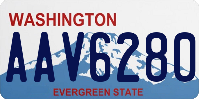 WA license plate AAV6280
