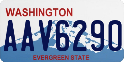 WA license plate AAV6290