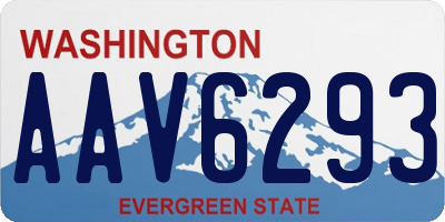 WA license plate AAV6293