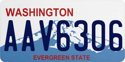 WA license plate AAV6306
