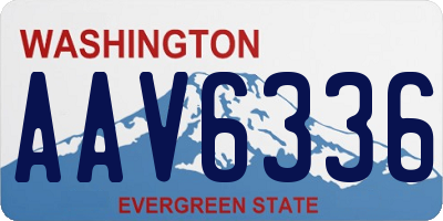 WA license plate AAV6336