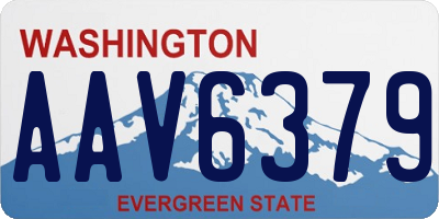WA license plate AAV6379