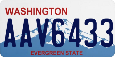 WA license plate AAV6433