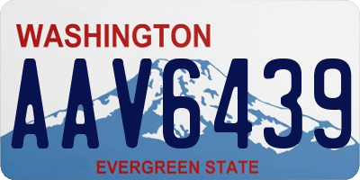 WA license plate AAV6439