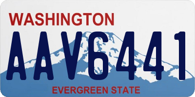 WA license plate AAV6441