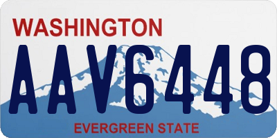 WA license plate AAV6448