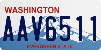 WA license plate AAV6511