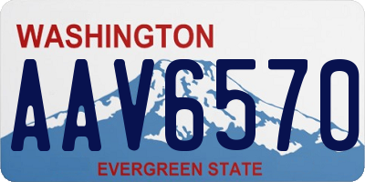 WA license plate AAV6570