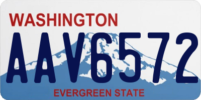 WA license plate AAV6572