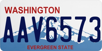 WA license plate AAV6573