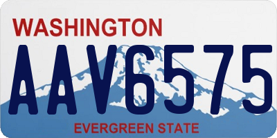 WA license plate AAV6575