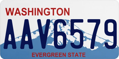WA license plate AAV6579