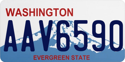 WA license plate AAV6590