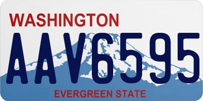 WA license plate AAV6595