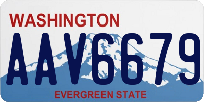 WA license plate AAV6679